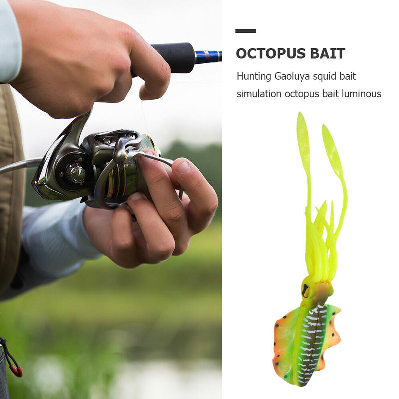 15cm Squid Soft Lure Luminous Octopus Pesca Sea Fishing Simulation Wobbler Ba