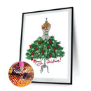 5D DIY Christmas Tree Dress Diamond Drawing Partial Special Shape Drill Kit