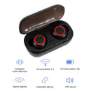Y50 TWS Earbuds Bluetooth-Compatible Wireless Sport Headphones (Black Red) Newly