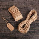 Wedding Favour 20M Rope Gift Tag Price Label Hanging Ornaments Kraft Paper