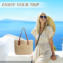 Wear-resistant Straw Woven Bags Tight Construction Fashion Gift for Girls Dating