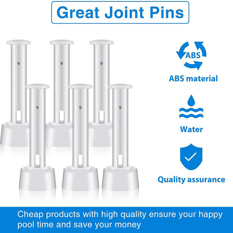 12 Packs Replacement Plastic Pool Joint Pins w/ Rubber Seal for Intex Pool Pa