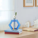 Vase Molds Kit Silicone Hexagonal Planter Molds with 3pcs Test Tubes (A) Newly