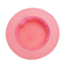 Unisex Fashion Casual Weave Sunhat Seaside Outdoor Breathable Cap (Pink)