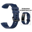 TPU Watch Band Quick Replease Buckle Wrist Strap for Huawei Band 3 Pro