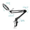 with Base& Clamp LED Lamp Black Desk Light Magnifier Magnifying Glass 10X
