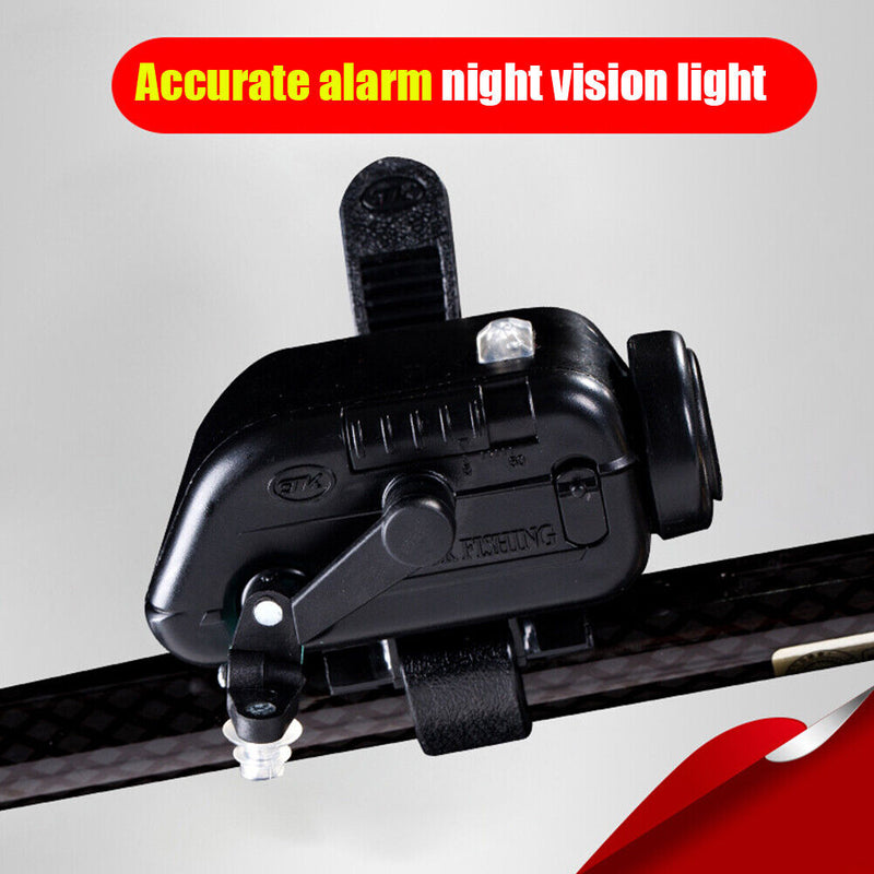 LED Fish Bite Alarm Indicator Sound Bell Electronic Fishing Rod Tip Alert