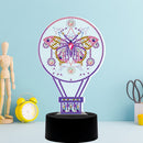 DIY Diamond Painting LED Light Fantasy Butterfly Night Lamp Needlework Decor