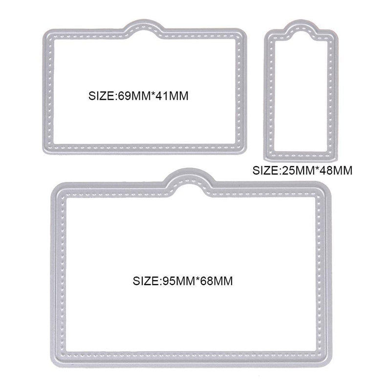 3pcs Frame DIY Scrapbooking the Card Metal Steel Punching Molds Stencils