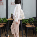 Womens Straw Hollow Beach Shoulder Bags Female Summer Vacation Shopper Handbags