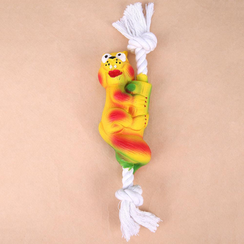 Rope Latex Chew Sound Squeeze Resistant Koala Dog Pet Molars Toys(Yellow)