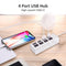 USB Hub 480Mbps Multi USB 2.0 Adapter 4 Port Expander Splitter (White)