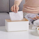 Tissue Box Dispenser Paper Storage Holder Napkin Case Wooden Organizer D6P6
