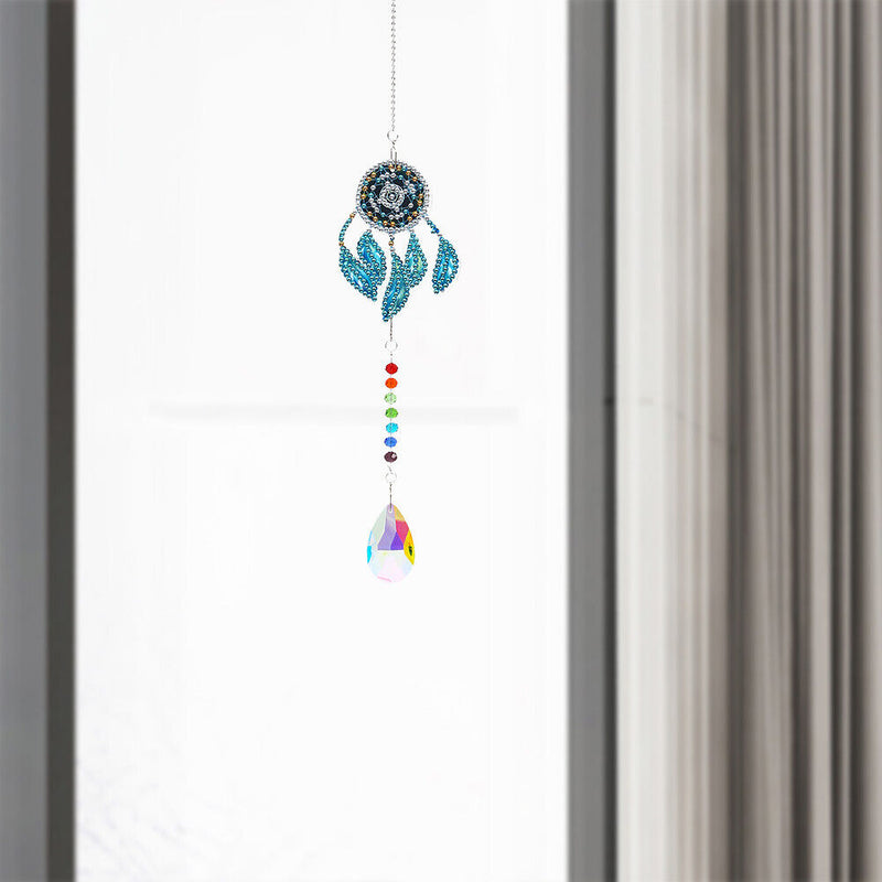 2pcs Crystal Wind Chimes Diamond Hanging Light Catcher Home Decor (ZH006)