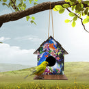 Hanging Bird House DIY Diamond Painting Wooden Bird Nest Shelter for Garden
