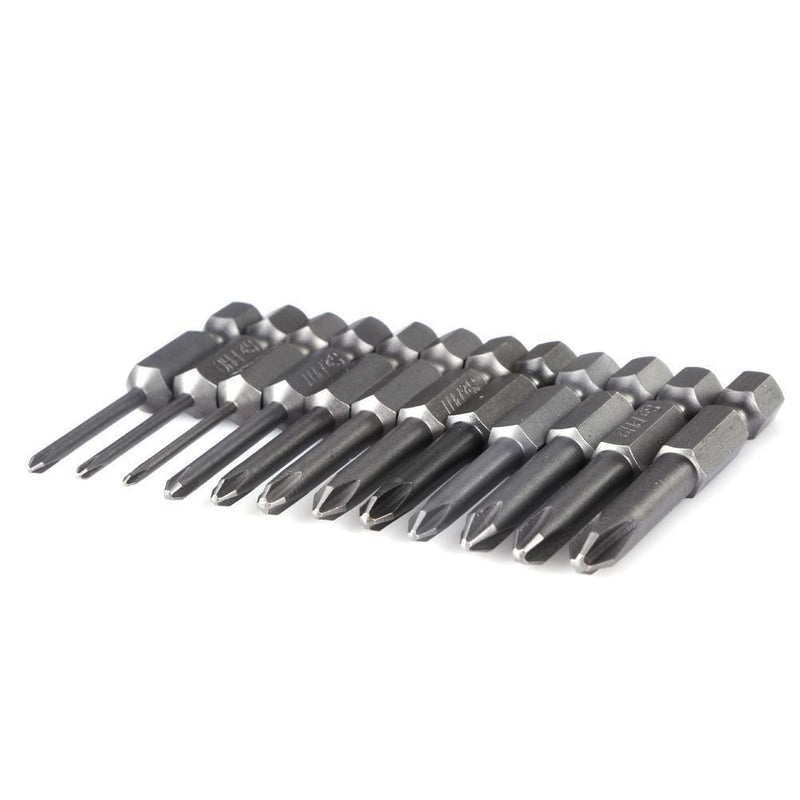 12pcs 50mm 1/4 Inch Hex Shank Magnetic Phillips Cross Screwdriver Bits