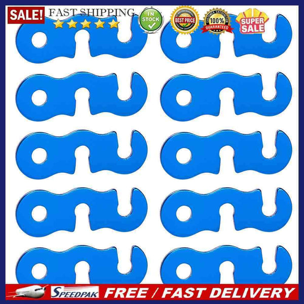 10pcs S-Type Outdoor Camping Rope Paracord Cord Adjust Fixed Buckle Travel