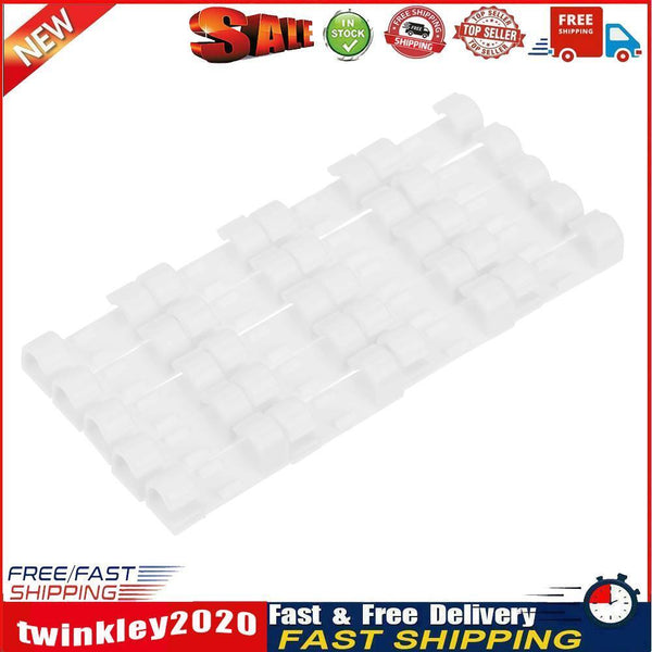 20pcs Cable Clips Self-adhesive Wire Holder for Organizing Cord (White) Newly