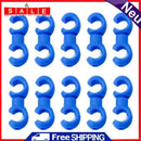10pcs Bicycle Brake Gear Cable S Style Clips Pants Guide Line Hook (Blue)