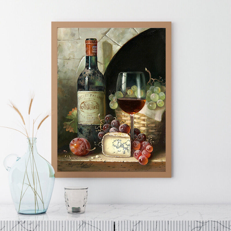 Diamond Painting 5D Full Round Drill Mosaic DIY Grape Wine Kit Wall Decorations