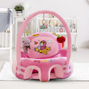 Infant Sofa Seat Skin Cartoon Plush Safety Seat Chair Without Cotton (Pink)