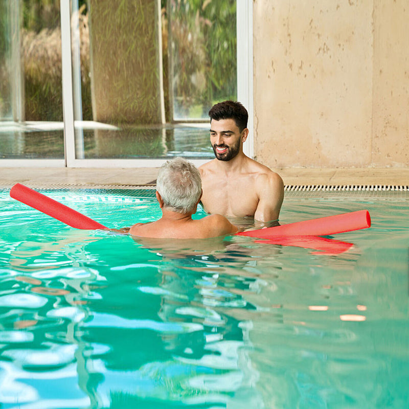 Solid Swimming Aid Foam Water Noodle Low Density & Strong Buoyancy (Red B) Newly