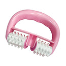 Body Roller Massager Arm Leg Dual Wheel Pain Relief Massage Tool (Pink) Newly