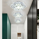 Modern LED Flower Crystal Ceiling Chandelier 9W Lamp Home Decor (White) Newly