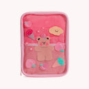 11 inch Cartoon Tablet Protective Pouch Clear Case Cute Laptop Cover (Pink)