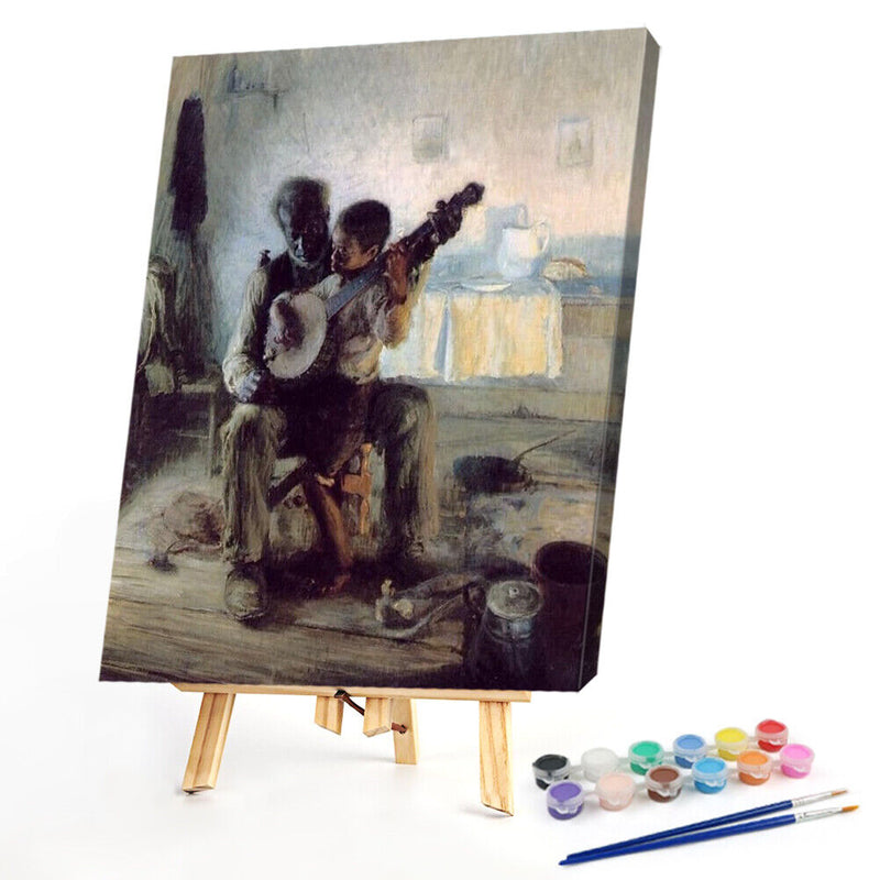 40x50cm Oil Paint By Numbers Learn Musical Instrument Frameless Picture Crafts