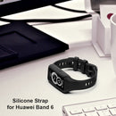 Strap for Huawei Honor Band 6 Pro Silicone Wristband Replacement (Black)