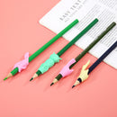 Kids Writing Pencil Holder Rubber Children Pen Aid Grip Tools Set (White)