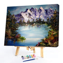 50x40cm Frameless Oil Paint By Numbers Snow Mountain Lake Paint Canvas Picture
