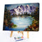 50x40cm Frameless Oil Paint By Numbers Snow Mountain Lake Paint Canvas Picture
