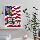 5D Diamond Painting Kit DIY eagle motorcycle Full Round Drill Home Decorati