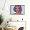 5D DIY Purple Hair Girl Special Shape Diamond Painting Rhinestone Picture