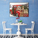5D DIY Dogs in Car Full Round Diamond Painting Rhinestone Wall Art Picture