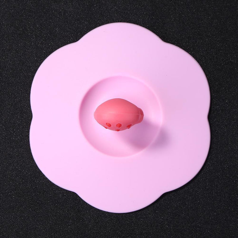 Torx Silicone Cup Cover Heat-resistant Leakproof Reusable Cartoon Lid (Ice)