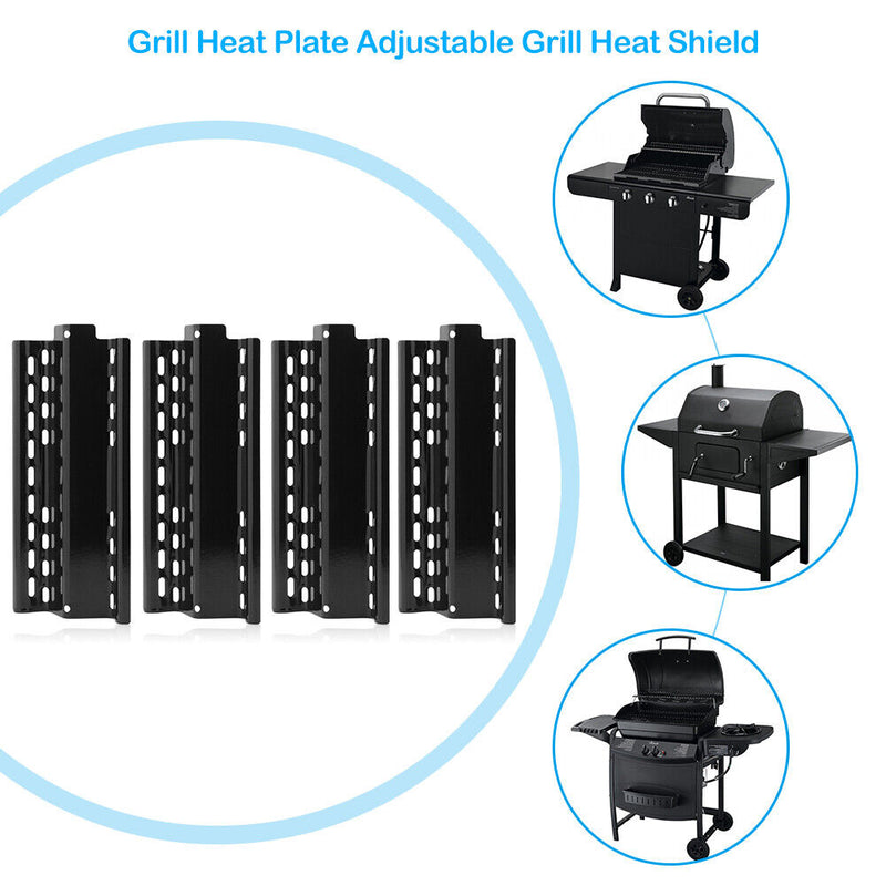 4pcs Adjustable Grill Heat Plate Shield Tent Kits BBQ Grill Replacement Parts