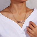 Gifts Bib Necklace Letter Pendants Princess Blessed Honey Angel Babygirl