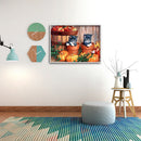 5D DIY Cat Pumpkin Diamond Painting Full Drill Mosaic Rhinestone Home Decorat