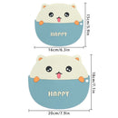 Cartoon Teacup Cat Heat Insulation Pad Pot Mat Silicone Tableware Mat