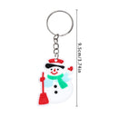 Year Soft Pvc Cartoon Keyring Hanging Pendant Key Buckle Keychain Santa Claus