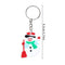 Year Soft Pvc Cartoon Keyring Hanging Pendant Key Buckle Keychain Santa Claus