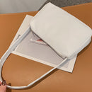 Fashion Women Small Shoulder Underarm Bag PU Leather Totes Handbag (White)