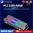 FinalCool M2 SSD Heat Sink NVMe 2280 Solid State Hard Disk Aura Sync ARGB Cooler