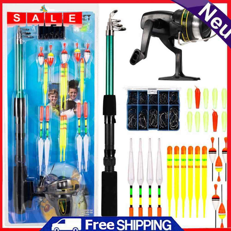 1.6m Fishing Rod Rollers Telescope Full Sea Boat Fishing Combo Accessory Kits