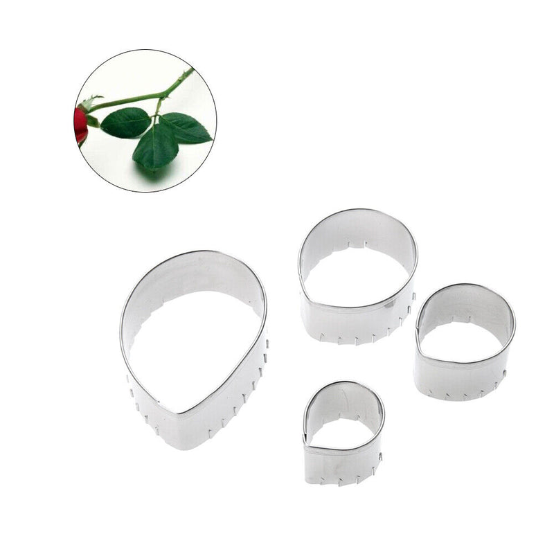 Rose Cutter Set Stainless Steel Fondant Molds Cake Decorating Moulds Newly
