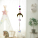 Metallic Hoop Crystal Moon Sun Pendant Garden Wedding Chandelier Decorations
