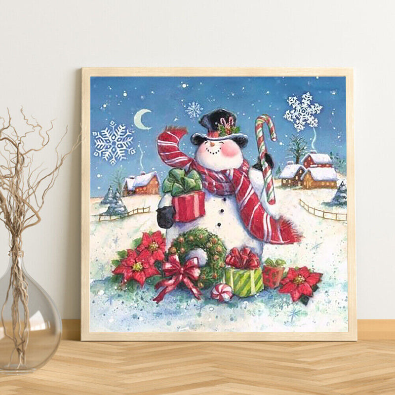Full Round Drill Diamond Painting 5D Christmas Snowman Kit Poster (LD582) Newly